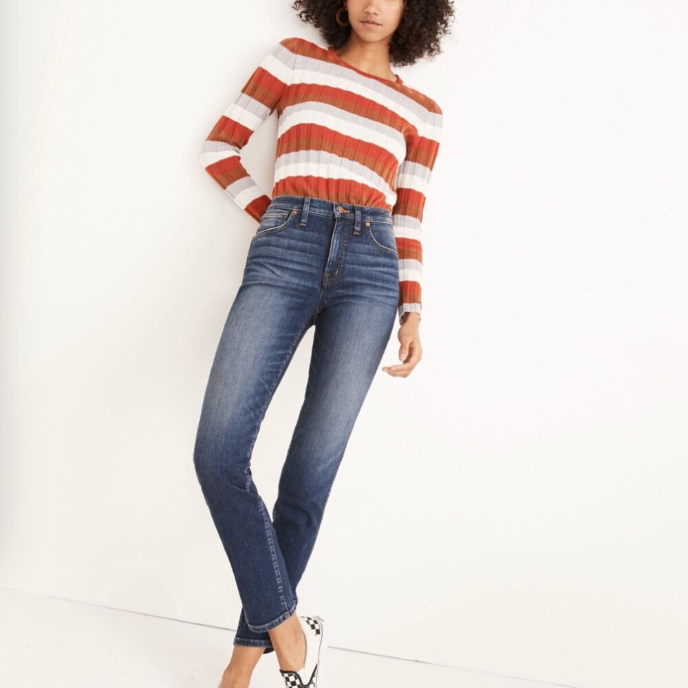 EUC! Madewell Tall Slim Straight Jeans in Hammond Wash
